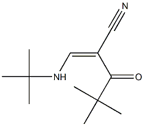 (Z)-3-(tert-butylamino)-2-(2,2-dimethylpropanoyl)-2-propenenitrile 化学構造式