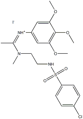 N-{(Z)-1-[(2-{[(4-chlorophenyl)sulfonyl]amino}ethyl)(methyl)amino]ethylidene}-3,4,5-trimethoxybenzenaminium iodide