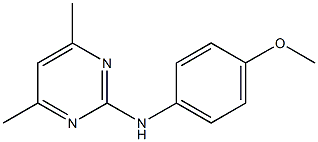 N-(4-methoxyphenyl)-4,6-dimethyl-2-pyrimidinamine Structure