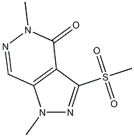 1,5-dimethyl-3-(methylsulfonyl)-4,5-dihydro-1H-pyrazolo[3,4-d]pyridazin-4-one,,结构式