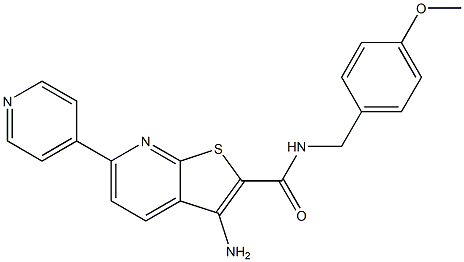 3-amino-N-(4-methoxybenzyl)-6-(4-pyridinyl)thieno[2,3-b]pyridine-2-carboxamide