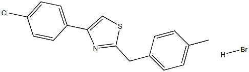 4-(4-chlorophenyl)-2-(4-methylbenzyl)-1,3-thiazole hydrobromide Struktur