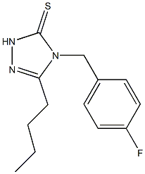 5-butyl-4-(4-fluorobenzyl)-2,4-dihydro-3H-1,2,4-triazole-3-thione 结构式