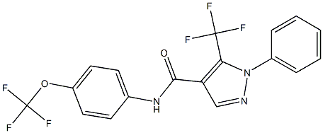 N4-[4-(trifluoromethoxy)phenyl]-1-phenyl-5-(trifluoromethyl)-1H-pyrazole-4-carboxamide Structure