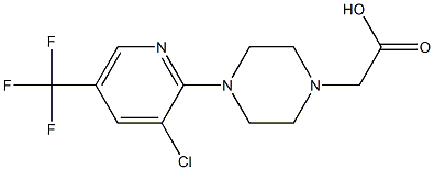 2-{4-[3-chloro-5-(trifluoromethyl)-2-pyridinyl]piperazino}acetic acid Structure