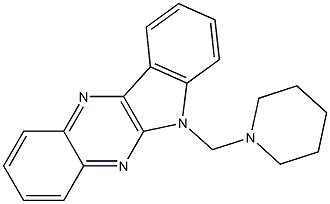 6-(piperidinomethyl)-6H-indolo[2,3-b]quinoxaline 结构式