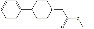 ethyl 2-(4-phenylpiperidino)acetate Structure