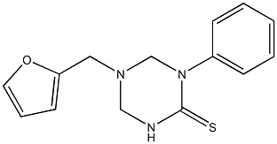 5-(2-furylmethyl)-1-phenyl-1,3,5-triazinane-2-thione Struktur