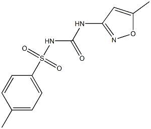 5-methyl-3-[({[(4-methylphenyl)sulfonyl]amino}carbonyl)amino]isoxazole Struktur