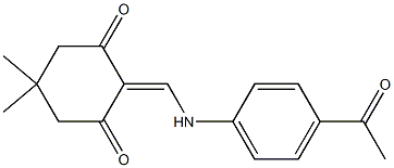 2-[(4-acetylanilino)methylene]-5,5-dimethyl-1,3-cyclohexanedione,,结构式