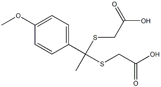 2-{[1-[(carboxymethyl)thio]-1-(4-methoxyphenyl)ethyl]thio}acetic acid