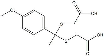 2-{[1-[(carboxymethyl)thio]-1-(4-methoxyphenyl)ethyl]thio}acetic acid|