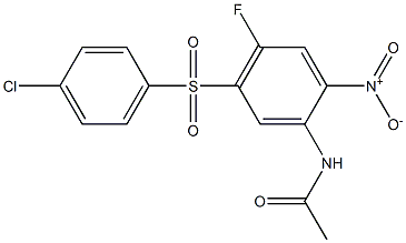 N1-{5-[(4-chlorophenyl)sulfonyl]-4-fluoro-2-nitrophenyl}acetamide Structure