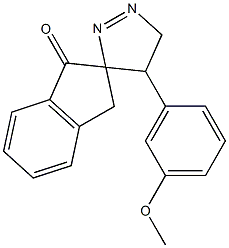 4',5'-dihydro-4'-(5-methoxyphenyl)spiro[indene-2(1H),3'-[3H]pyrazole]-1-one Structure