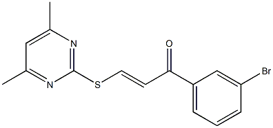  1-(3-bromophenyl)-3-[(4,6-dimethylpyrimidin-2-yl)thio]prop-2-en-1-one