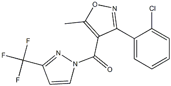 [3-(2-chlorophenyl)-5-methylisoxazol-4-yl][3-(trifluoromethyl)-1H-pyrazol-1-yl]methanone,,结构式