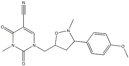 1-{[3-(4-methoxyphenyl)-2-methyltetrahydro-5-isoxazolyl]methyl}-3-methyl-2,4-dioxo-1,2,3,4-tetrahydro-5-pyrimidinecarbonitrile