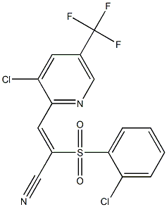 2-[(2-chlorophenyl)sulfonyl]-3-[3-chloro-5-(trifluoromethyl)-2-pyridyl]acrylonitrile|