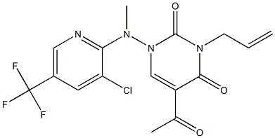 5-acetyl-3-allyl-1-[[3-chloro-5-(trifluoromethyl)-2-pyridinyl](methyl)amino]-2,4(1H,3H)-pyrimidinedione 结构式