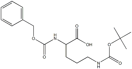 2-{[(benzyloxy)carbonyl]amino}-5-[(tert-butoxycarbonyl)amino]pentanoic acid Struktur