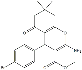  methyl 2-amino-4-(4-bromophenyl)-7,7-dimethyl-5-oxo-5,6,7,8-tetrahydro-4H-chromene-3-carboxylate