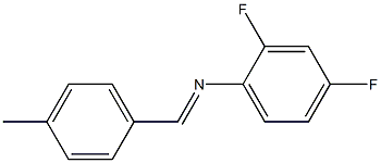 N-(2,4-difluorophenyl)-N-[(E)-(4-methylphenyl)methylidene]amine Structure