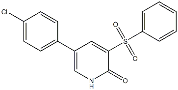 5-(4-chlorophenyl)-3-(phenylsulfonyl)-2(1H)-pyridinone Struktur