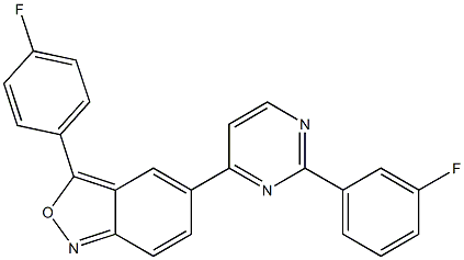 3-(4-fluorophenyl)-5-[2-(3-fluorophenyl)-4-pyrimidinyl]-2,1-benzisoxazole|