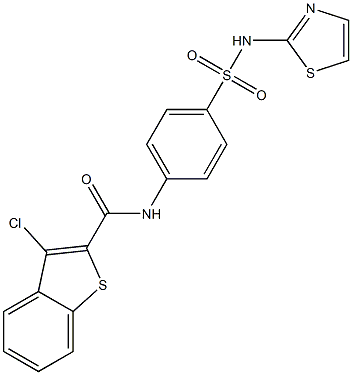 N2-{4-[(1,3-thiazol-2-ylamino)sulfonyl]phenyl}-3-chlorobenzo[b]thiophene-2-carboxamide