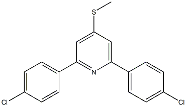 2,6-di(4-chlorophenyl)-4-(methylthio)pyridine 化学構造式
