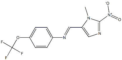 N1-[(1-methyl-2-nitro-1H-imidazol-5-yl)methylidene]-4-(trifluoromethoxy)aniline Structure