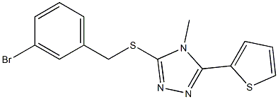 3-[(3-bromobenzyl)sulfanyl]-4-methyl-5-(2-thienyl)-4H-1,2,4-triazole Structure