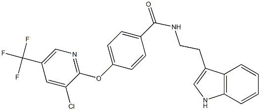 4-{[3-chloro-5-(trifluoromethyl)-2-pyridinyl]oxy}-N-[2-(1H-indol-3-yl)ethyl]benzenecarboxamide