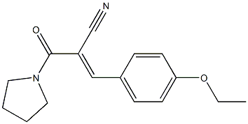 3-(4-ethoxyphenyl)-2-(tetrahydro-1H-pyrrol-1-ylcarbonyl)acrylonitrile 化学構造式