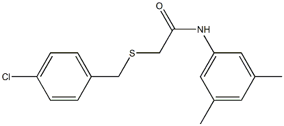 2-[(4-chlorobenzyl)sulfanyl]-N-(3,5-dimethylphenyl)acetamide 结构式