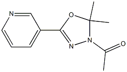 1-[2,2-dimethyl-5-(3-pyridyl)-2,3-dihydro-1,3,4-oxadiazol-3-yl]ethan-1-one,,结构式