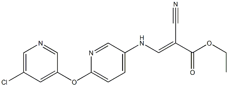 ethyl 3-({6-[(5-chloro-3-pyridyl)oxy]-3-pyridyl}amino)-2-cyanoacrylate Struktur