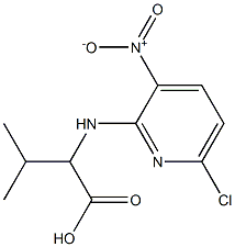 2-[(6-chloro-3-nitro-2-pyridinyl)amino]-3-methylbutanoic acid 结构式