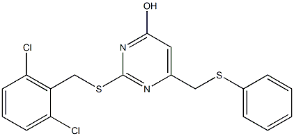 2-[(2,6-dichlorobenzyl)sulfanyl]-6-[(phenylsulfanyl)methyl]-4-pyrimidinol 结构式