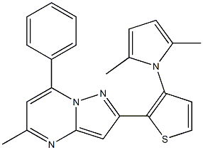 2-[3-(2,5-dimethyl-1H-pyrrol-1-yl)-2-thienyl]-5-methyl-7-phenylpyrazolo[1,5-a]pyrimidine|