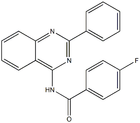 4-fluoro-N-(2-phenyl-4-quinazolinyl)benzenecarboxamide 结构式