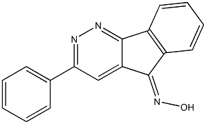 3-phenyl-5H-indeno[1,2-c]pyridazin-5-one oxime Struktur