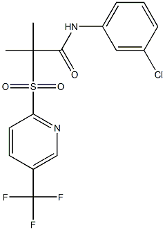 N1-(3-chlorophenyl)-2-methyl-2-{[5-(trifluoromethyl)-2-pyridyl]sulfonyl}propanamide Structure