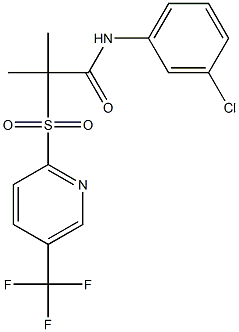 N1-(3-chlorophenyl)-2-methyl-2-{[5-(trifluoromethyl)-2-pyridyl]sulfonyl}propanamide 结构式