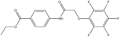 ethyl 4-{[2-(2,3,4,5,6-pentafluorophenoxy)acetyl]amino}benzoate 化学構造式