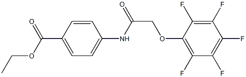 ethyl 4-{[2-(2,3,4,5,6-pentafluorophenoxy)acetyl]amino}benzoate Structure