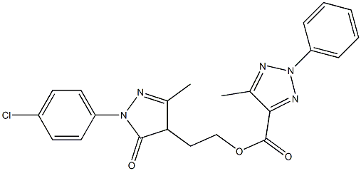 2-[1-(4-chlorophenyl)-3-methyl-5-oxo-4,5-dihydro-1H-pyrazol-4-yl]ethyl 5-methyl-2-phenyl-2H-1,2,3-triazole-4-carboxylate Structure