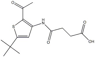 4-{[2-acetyl-5-(tert-butyl)-3-thienyl]amino}-4-oxobutanoic acid Structure