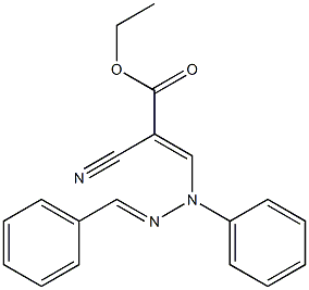 ethyl 3-(2-benzylidene-1-phenylhydrazino)-2-cyanoacrylate Structure