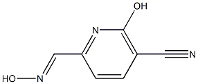 2-hydroxy-6-[(hydroxyimino)methyl]nicotinonitrile 化学構造式